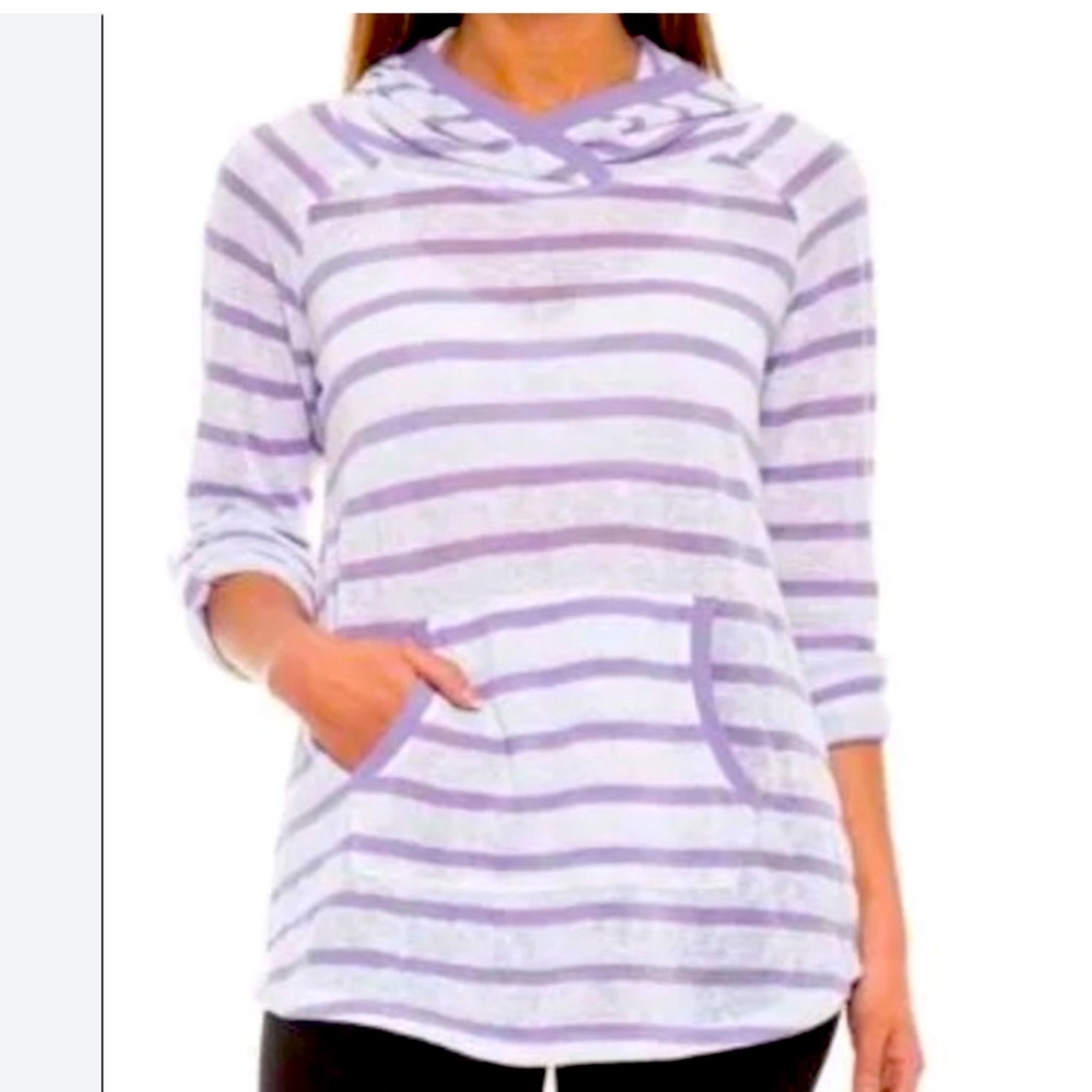 Earth Yoga organic roll tab hoodie